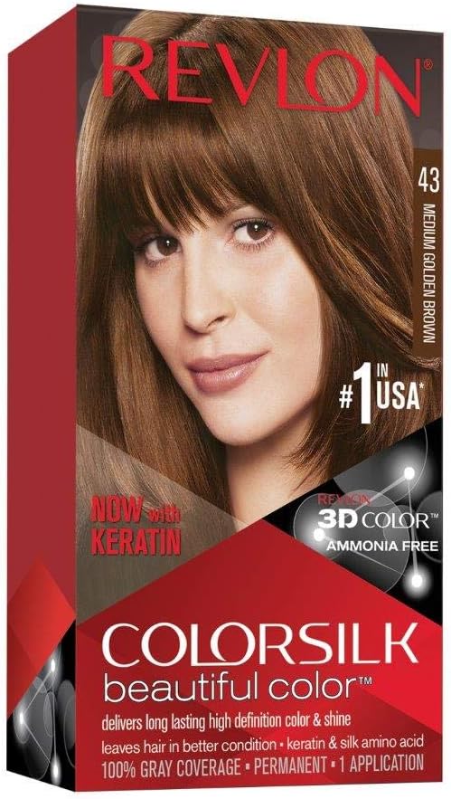 Revlon ColorSilk Beautiful Color 43 Medium Golden Brown
