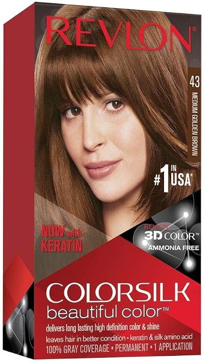 Revlon ColorSilk Beautiful Color 43 Medium Golden Brown
