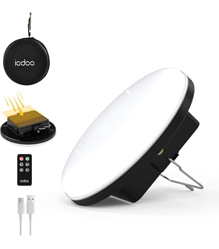 2-Pack 3000LM Rechargeable Camping Lights - 10000mAh Battery, 6500K White, 24H Runtime