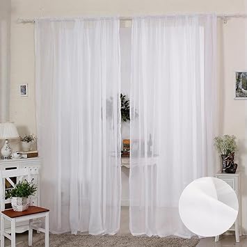 Amazon De 2er Set Vorhange Gardinen Fenster Deko Vorhang