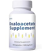 QUBIT Oxaloacetate Supplement (60 Capsules) – Cellular Energy & Focus, PMS & Mood Support – with Vitamin C – Helps Healthy Glutamate Levels, Reduces Fatigue & Brain Fog
