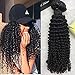 Full Shine 18 inch 100g Curly Human Hair Weave Bundles Natural Black Remy Hair Extensions Deals Natural Human Hair Weave for African American Women