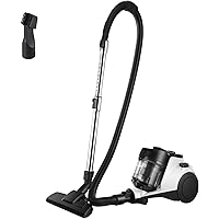 Eureka Bagless Canister Vacuum for Carpets and Hard Floors, Powerful Lightweight Vacuum Cleaner with Large Dust Cup Extension