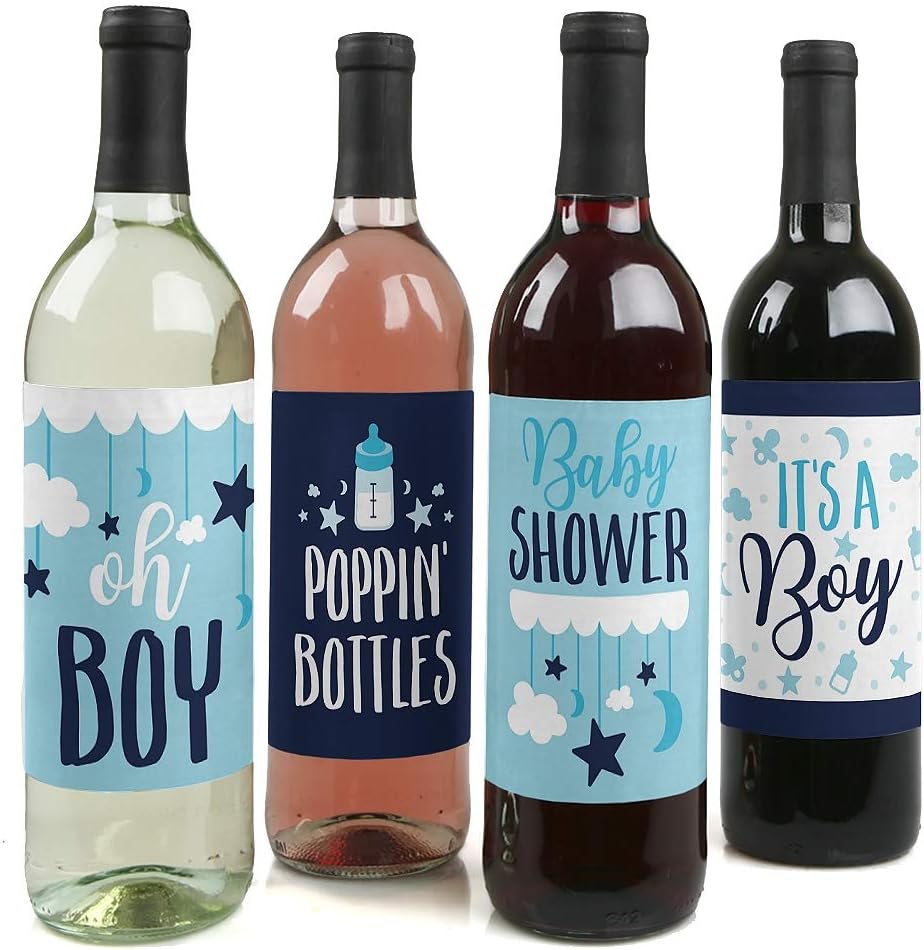 wine bottle centerpieces for baby shower