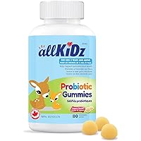 allKiDz Probiotic Gummies for Kids Children Digestive Health and Immunity Supplement, No Refrigeration Required, 80 Count