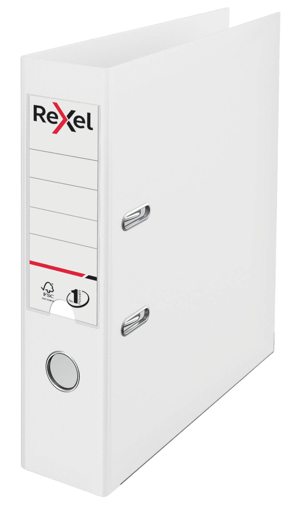 Rexel Choices, A4 Lever Arch File, 75 mm Spine, 500 Sheet Capacity, Plastic Cover, File Folder, 2115502, White