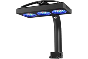 NICREW HyperReef 200 Gen 2 Reef LED Light, 200W Reef Aquarium Lighting for SPS LPS Corals and Saltwater Fish Tanks, Enhanced Violet and Blue Spectrum, Wide Angle Lens, 5 Channels Fully Programmable