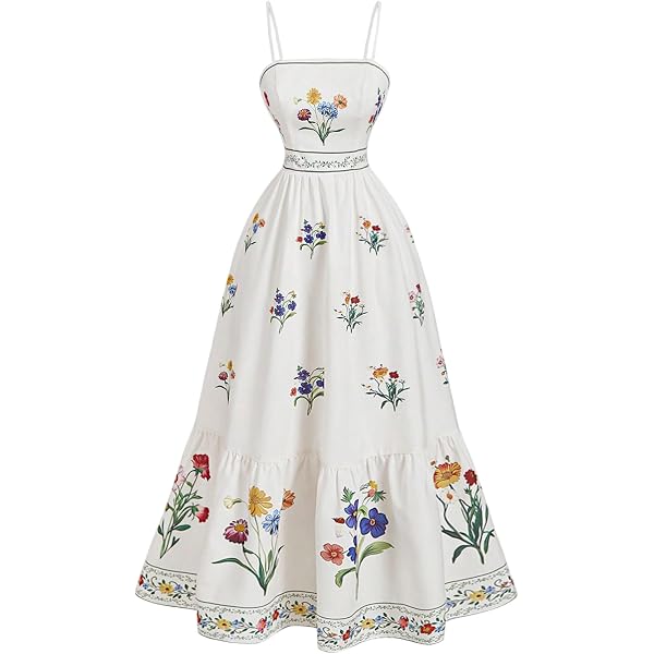 knee length dresses for ladies Patchwork Cami Midi Dress main image 1