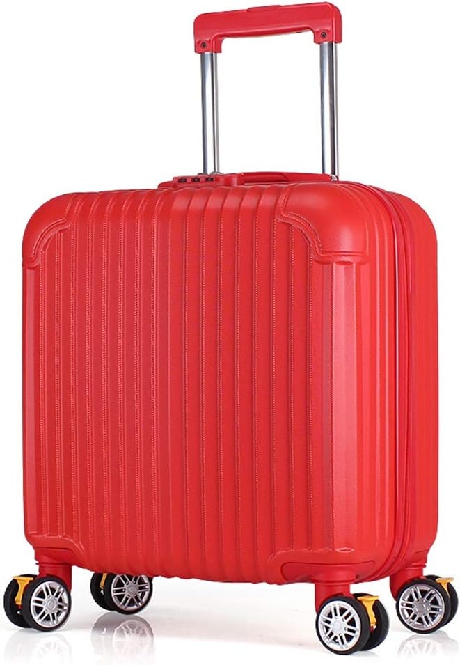 ZHENYANG Trolley Case Fashion Universal Wheel Trolley Luggage Hand Luggage (Color : Red, Size : 18 inches)