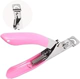 TRIXES Pink Nail Clippers for False Acrylic Gel Nails Tip Cutter Trimmer view 5