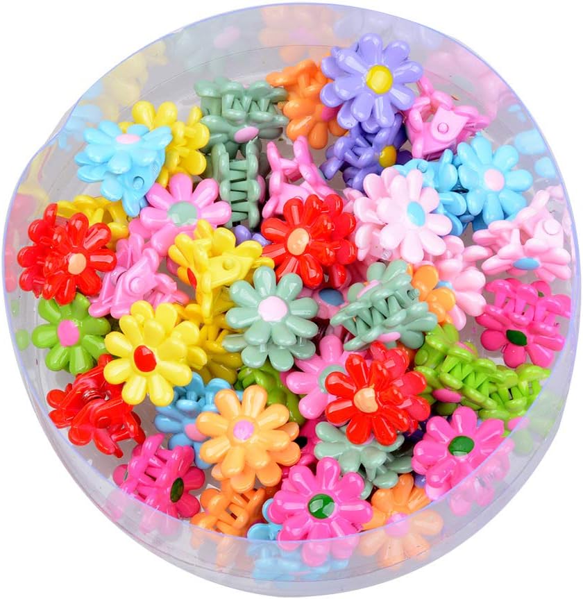 48 PCS Hair Pins Hairpins Hair Claw Clips Clamps Accessories Styling with Box and Storage Bag for Girls Kids Women (flower)