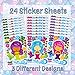 24 Make A Mermaid Stickers - Perfect for Mermaid Party Supplies & Mermaid Party Favors for Kids - Great for Under The Sea Birthday Decorations Or Classroom Activity That Promotes Creativity - Ages 3+
