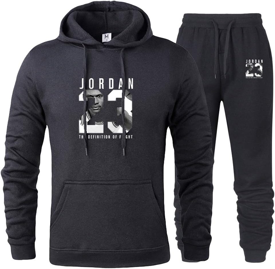 Tracksuit Fashion Jordan 23 Men Sportswear Two Piece Sets Hoodie+Pants Sporting Suit Male