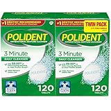 Polident Antibacterial 3 Minute Denture Cleanser 120 Tablets Per Box (Pack of 2)