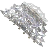 kreepsville 666 Spiderweb Claw Clip Gothic Horror Hair Accessory (Silver), 1 Count (Pack of 1)