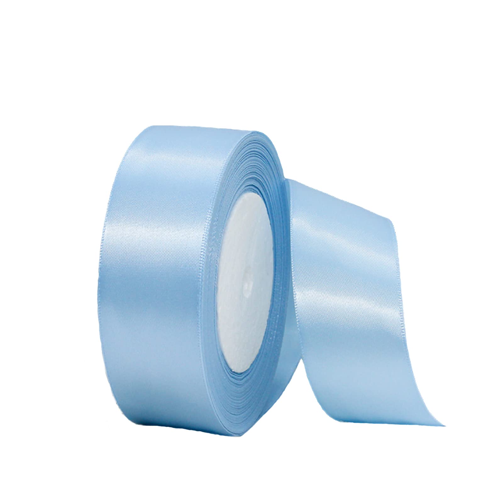 Aisszhao 40mm Wide Sky Blue Ribbon for Crafting,22M 1.5Inch Double Sided Blue Fabric Ribbon Presents Ribbon Satin Ribbon Decorative Large Thick Ribbon for Gift Wrapping Wedding Car Sewing Floral Xmas