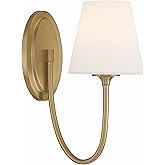 Juno 1 Light Vibrant Gold Sconce with Sconce with Glass Shade