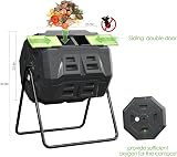 SQUEEZE master 160L Dual Chamber Tumbling Composter Green with Thermometer view 4