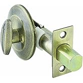 Kwikset 663 Single-Sided Deadbolt in Antique Brass, Thumbturn One Side, Key Lock, Adjustable Latch, ANSI/BHMA Grade 3 Certified