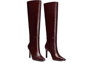 CELLENZ Womens Knee High Boots: 3.54 In Stiletto Heel, Wide Calf Tall Boots, 2025 Fall Fashion Trendy Heel Boot for Party, Night out, Date, Dancing