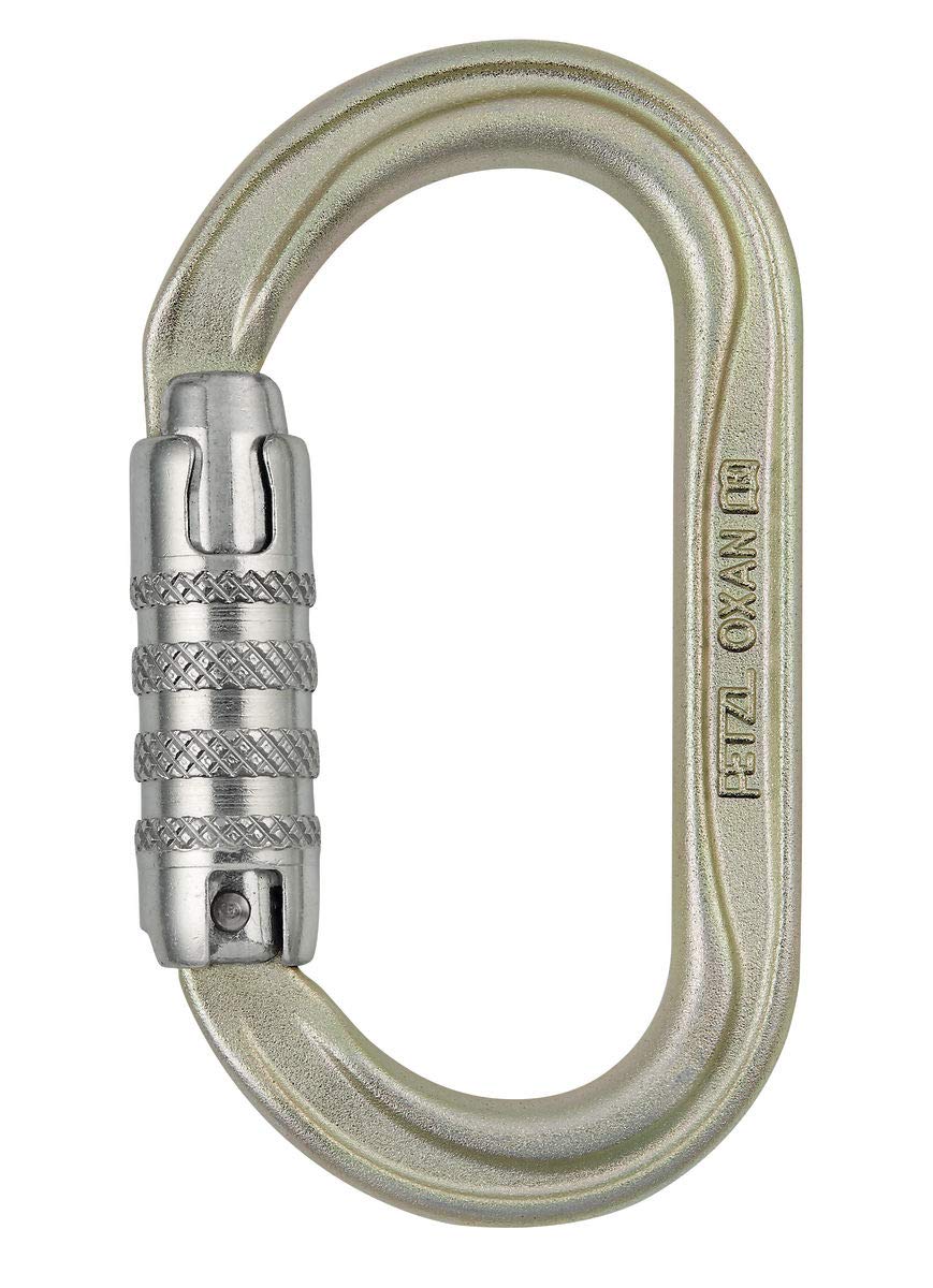 Petzl M72A TL NEW OXAN High-Strength Oval Carabiner, Size: Triact-Lock, Gold
