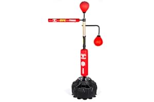 Happybuy Boxing Speed Trainer, Punching Bag Spinning Bar, Training Boxing Ball with Reflex Bar & Gloves, Solid Speed Punching
