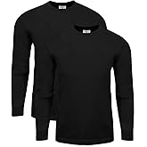 MHL02_XL Max Heavy Weight Cotton Long Sleeve T-Shirt Black 1X 2pk