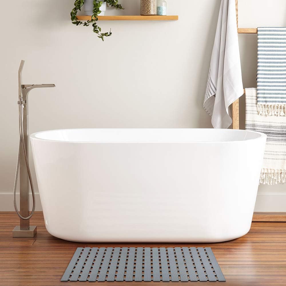 Yolife Non Slip Bath Mat Dual Anti-Slip Shower Mat with Rapid Drainage for Bathroom Kitchen Floor with TPE Resilience Suction Cups 40 * 63CM - Image 5