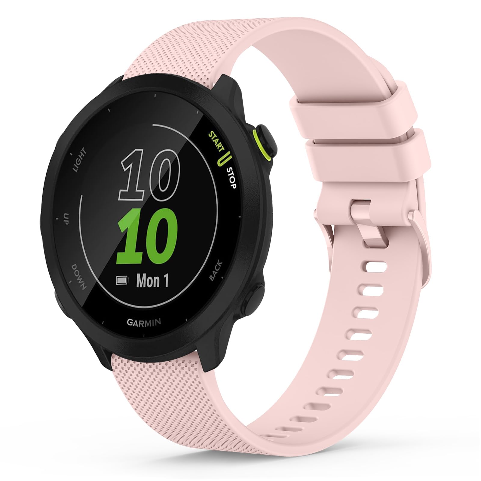 Garmin Compatible Watch Strap - 20mm Band for Forerunner 245/645 Music/55, Vivoactive 3 Music, Venu/Venu sq (Rose)