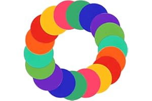 SIFENYU Spot Markers 9inch 10inch 18pcs Rubber Agility Dots Flat Cones Non Slip Sports Dots Floor Spots Agility Markers for Kids Soccer Basketball Speed Agility Training, Classroom Activities