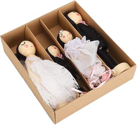 Amazon ヴィンテージ人形ファミリーセット 絶妙なデザインの最小サイズのウェディング人形セット ヨーロッパスタイルの滑らかなエッジ カップルが飾る除草ギフト 人形 ドール ホビー