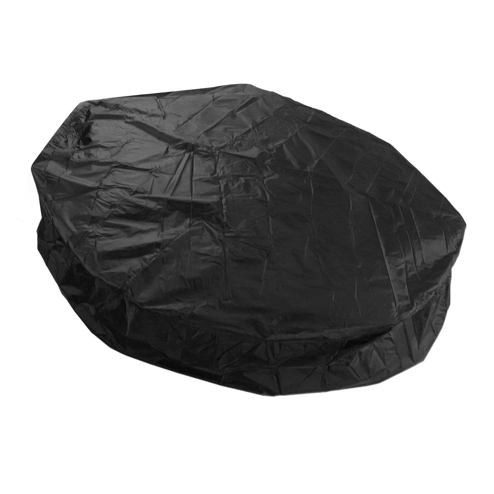 Round Pool Cover, Outdoor Furniture Waterproof Hot Tub Outdoor Spa Cover Heavy Duty Polyester Hot Tub Protector(215 * 70cm-Black)