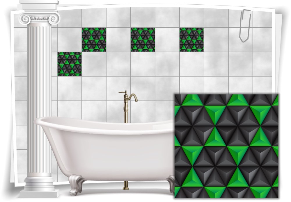 Dodatki I Tekstylia Lazienkowe Fliesenaufkleber Fliesenbild Fliesen Aufkleber Mosaik Grun Bad Wc Kuche Deko Dekory Plytkowe Dodatki I Tekstylia Lazienkowe Dekory Plytkowe