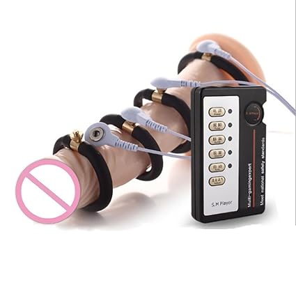 ZRB Männliche Masturbation Elektrischer Schock Penis Ring Impuls Elektrostimulation Erwachsene Sex Spielzeuge Silikon Cockrin