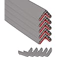 Rubber Bond Wall Corner Guard Edge Protector, 1x1x36 inch Baby Proofing Corner Guards | Self-Adhesive Furniture Edge Strips for Home & Office (5 Pack, Gray)