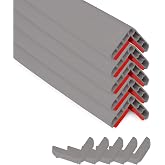 Rubber Bond Wall Corner Guard Edge Protector, 1x1x36 inch Baby Proofing Corner Guards | Self-Adhesive Furniture Edge Strips for Home &amp; Office (5 Pack, Gray)