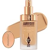 Charlotte Tilbury Airbrush Flawless Matte Foundation - Full Coverage Liquid Makeup with a Natural-Matte Finish - Smoothes & Blurs Pores - Waterproof & Transfer Resistant