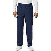 Wink Scrubs Unisex, Boundless, Straight-Leg Pants with Tuck-in Drawstring and 6 Pockets, Navy, L Short
