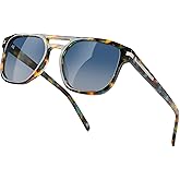 BIRCEN Polarized Sunglasses for Men UV-Protection: Acetate Retro Trendy Fashion Womens Shades for Driving Fishing Golf