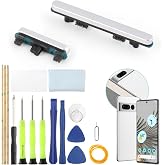 Power Volume Button Key for Google Pixel 7 Pro Power On Off Switch Button Key Replacement Side Buttons Accessories Repair Parts（Silvery）