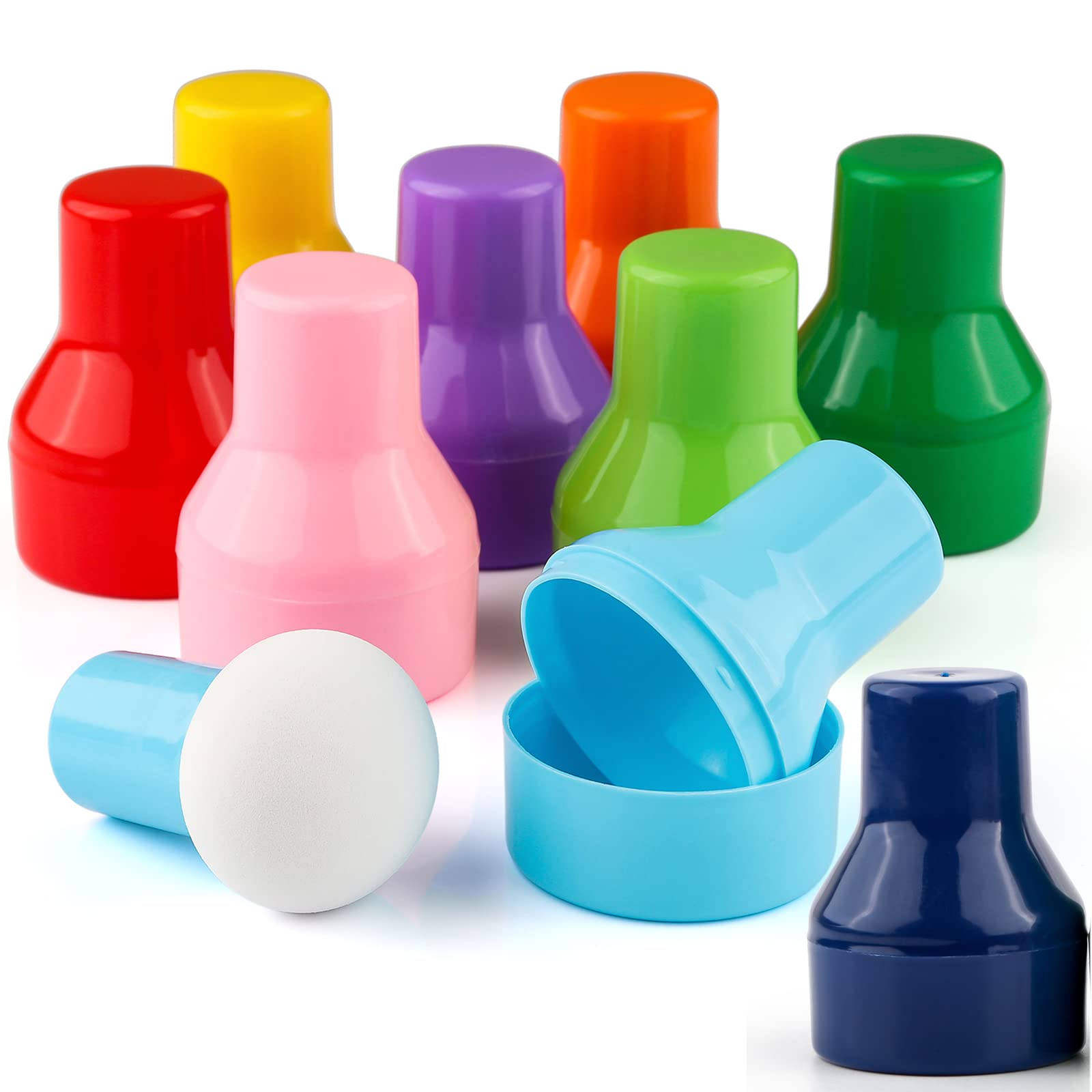 9PCS / Sets Ink Applicator with Storage Cases,Paper Pouncers for Direct Ink Application On Crafts Projects Easily,Inking Sponge for Stamp Ink Distressing, Blending Card Making Crafting Tools