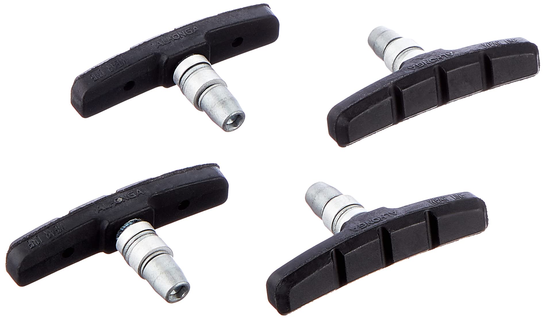 Point 29218201 V-Brake Bicycle Brake Pads Aluminium 2 Pairs 70 mm Black