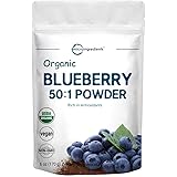 Sustainably Canada Grown, Organic Blueberry Extract 50:1 Concentrate Powder, 6 Ounce, Organic Vitamin C for Immune System Boo