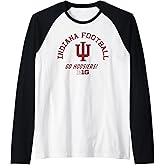 Indiana Hoosiers Big 10 Football Officially Licensed Raglan Baseball Tee