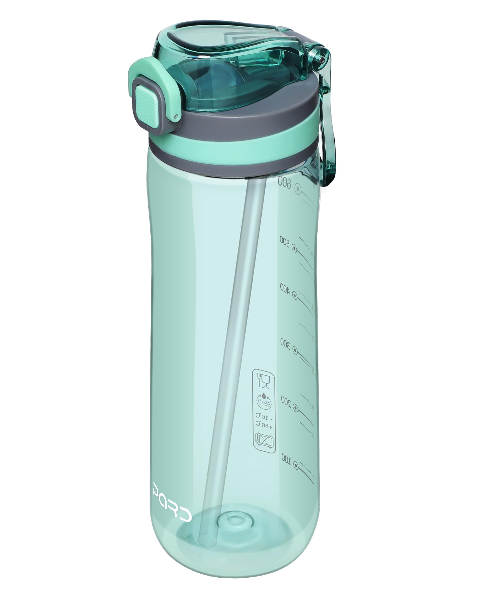 Opard 700 ml/1000 ml Water Bottle with Straw Cap, Dishwasher Safe, BPA-Free, Leak Proof Flip Top Bottle