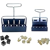 Ladbrooke Authentic Soil Block Maker 5-Pc. Essentials Nesting System Includes Mini 4, Micro 20, Cubic Inserts, Dowel Pins, and Seed Pins, Made in England