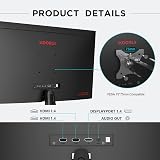 KOORUI 24 inch 165Hz 1ms Full HD Gaming Monitor VA AdaptiveSync HDMI DP VESA view 4