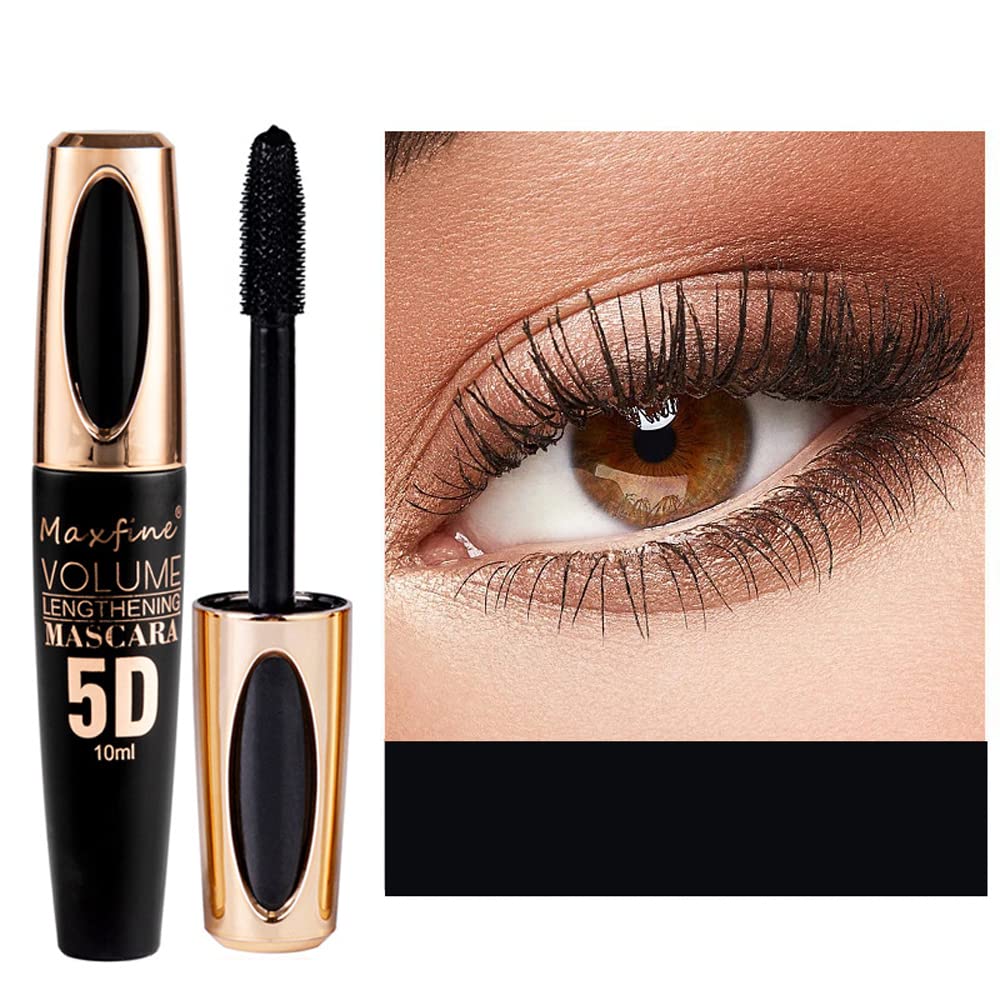 Color White Mascara Waterproof Long Lasting Curling Lengthening Mascara Makeup Eye Lashes Party Stage Use (black)