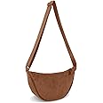 Nylon Crescent Crossbody Bag for Women Purses Trendy Men,Small Travel Sling Bag Hobo