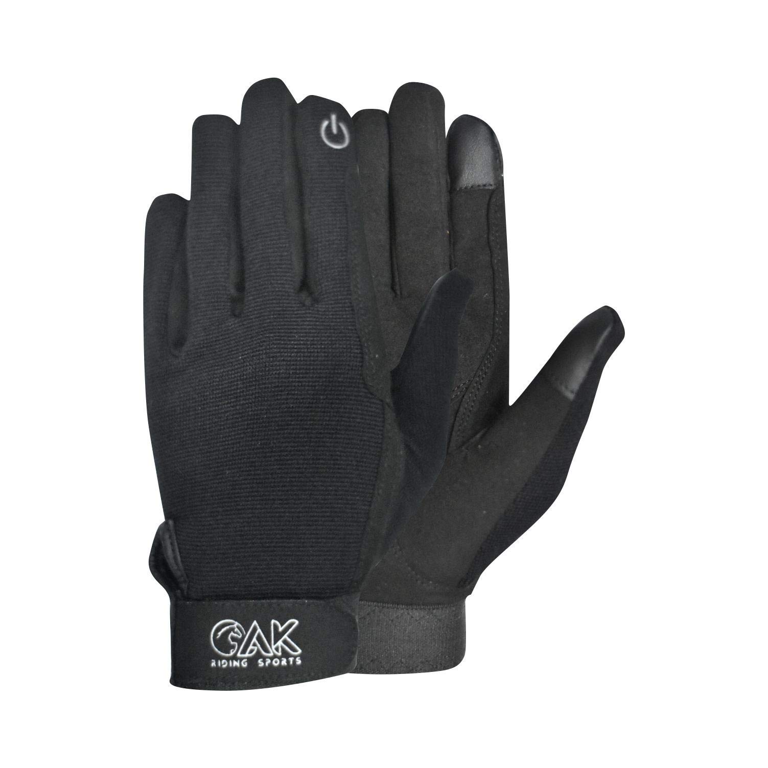 AK Ever Last Micro Suede all season Horse Riding Glove (Black, 3XS)